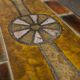 Ceramic coffee table and brushed steel Roche Bobois design Gregorieff 70s, 108x47cm