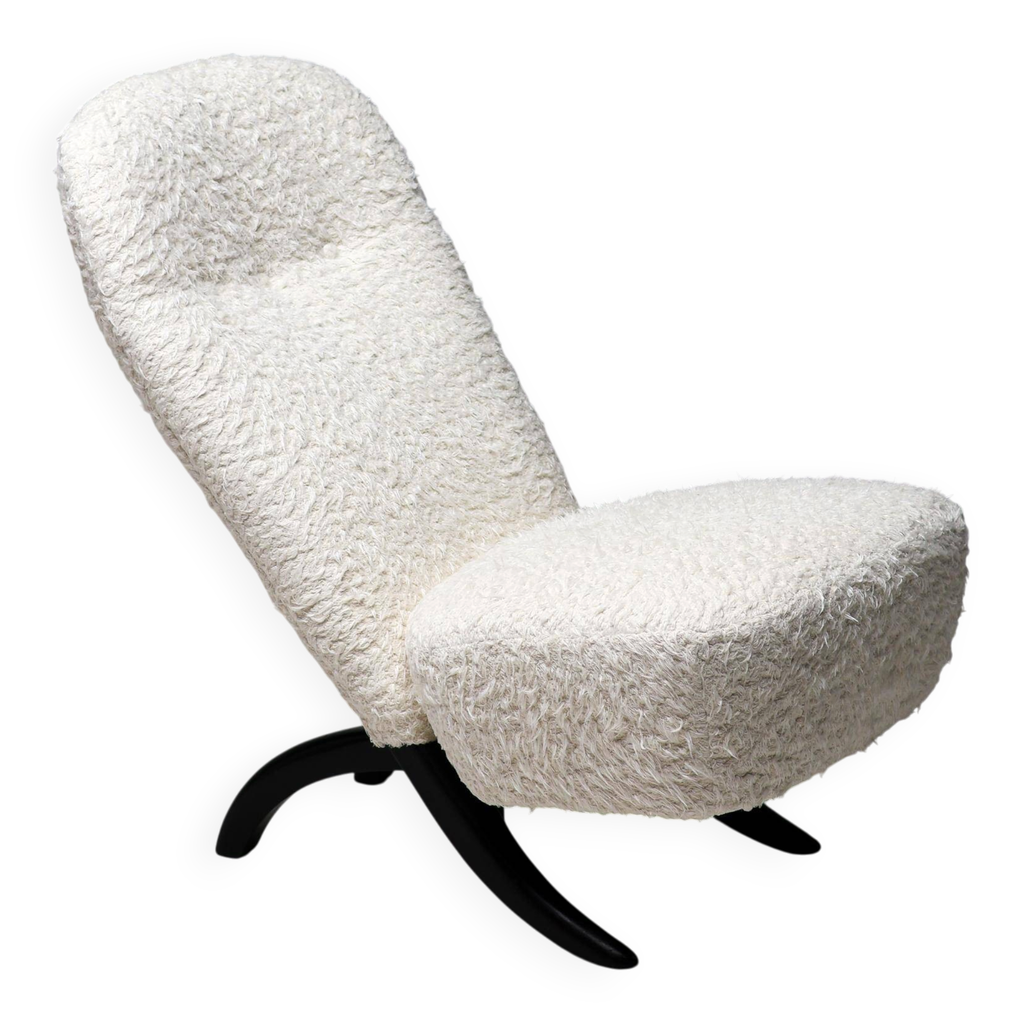 Congo chair by Theo Ruth for Artifort, white, mid-century modern.