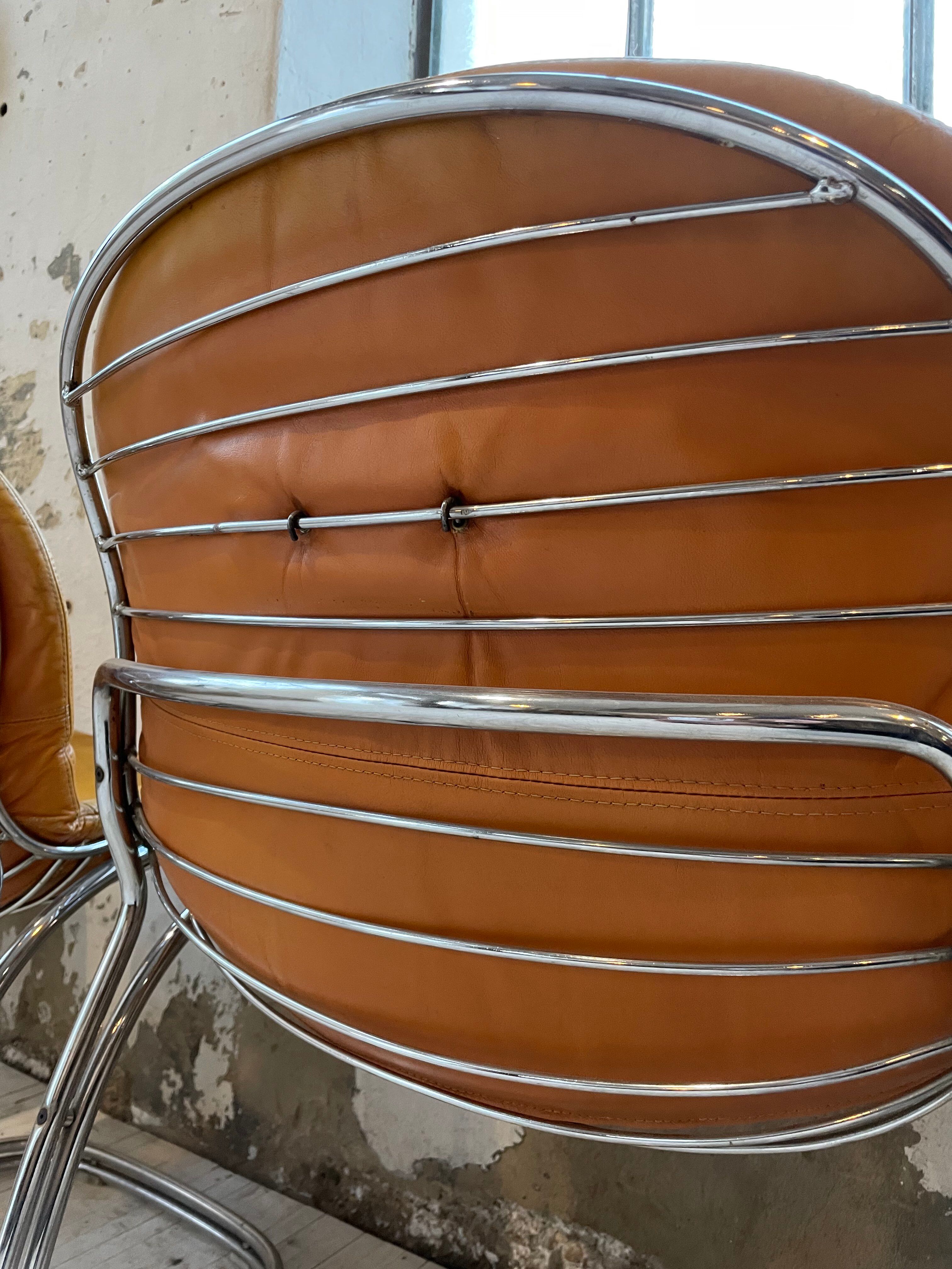 4 chairs Rinaldi "Sabrina" yellow leather