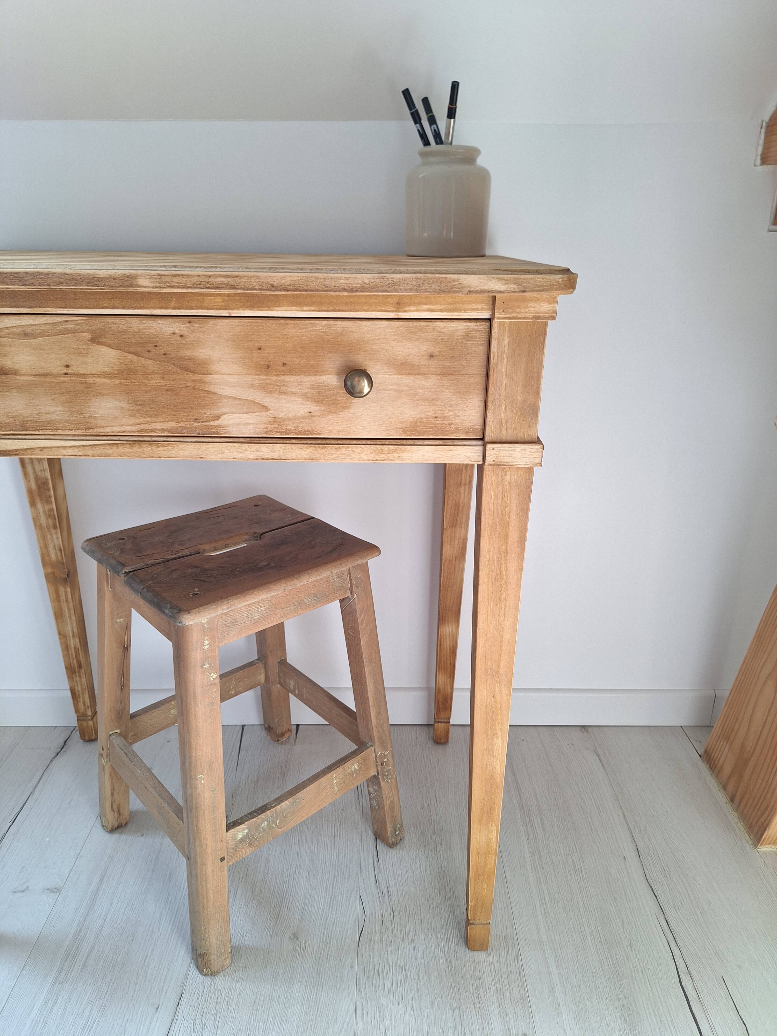 Bureau / Side table / Console in solid wood in Louis-Philippe style