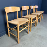 Fredericia J39 Mogensen chairs, set of 4 - 1980s