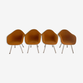 Set de 4 fauteuils Dax en tissu Charles & Ray Eames editon Herman Miller