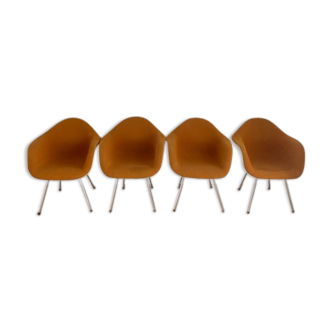 Set de 4 fauteuils Dax en tissu Charles & Ray Eames editon Herman Miller