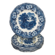 6 Wedgwood Woodland dinner plates blue
