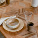 Oval marquetry table – solid wood