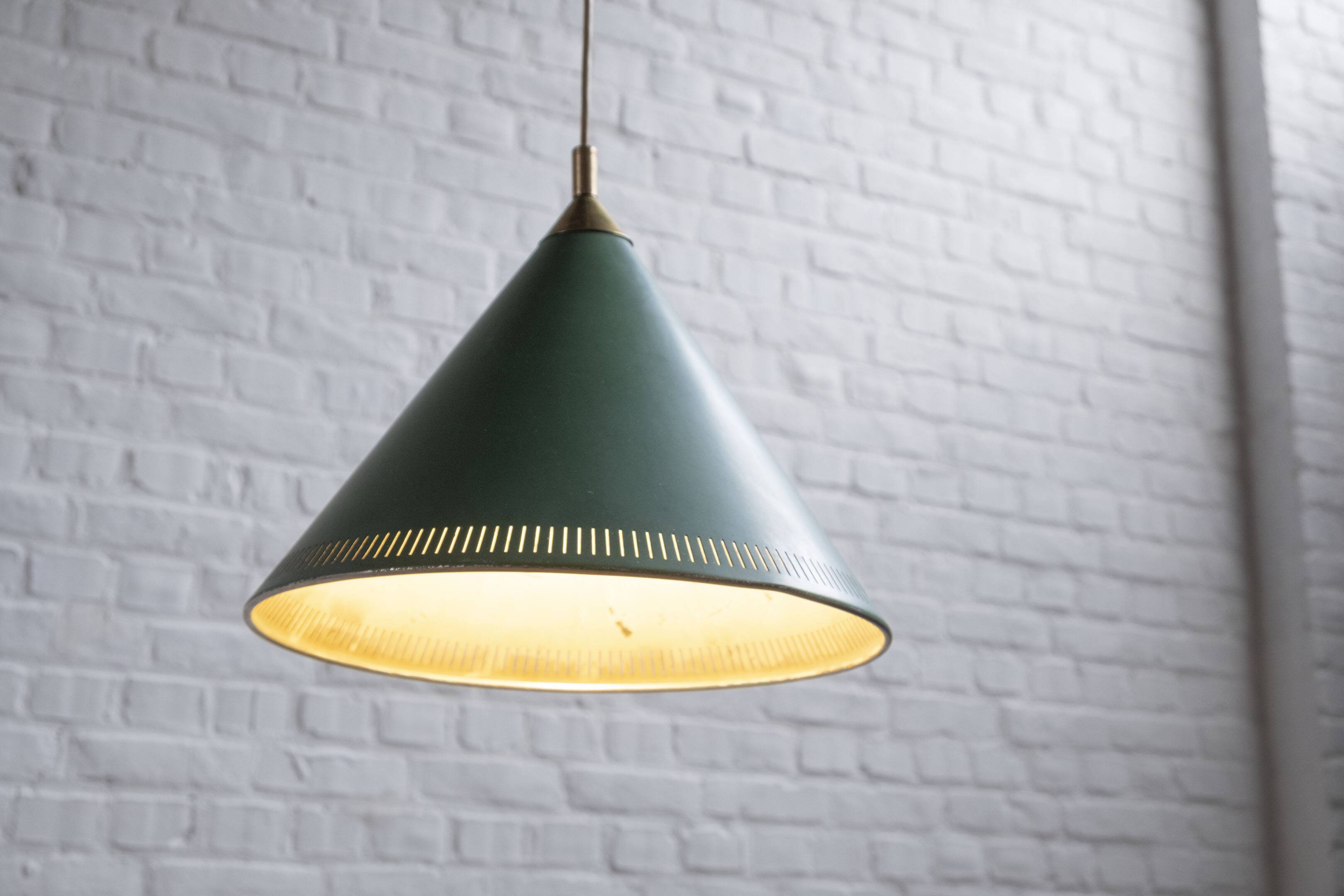 Bent karlby kegle pendant lamp, lyfa 1960s denmark