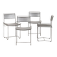Perforated steel chairs
