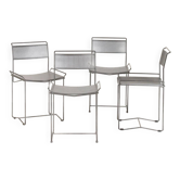 Perforated steel chairs