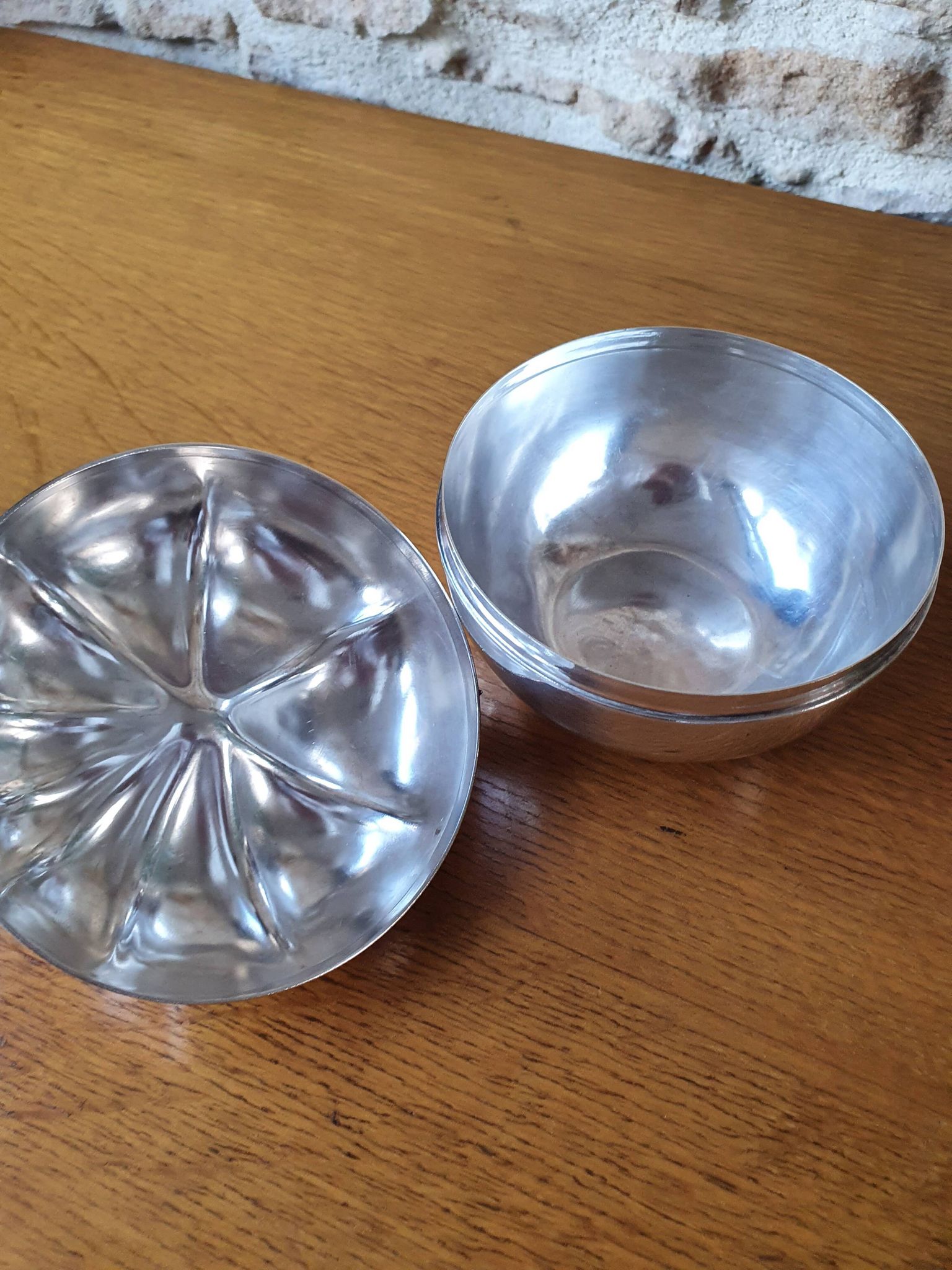 Empty silver metal pocket
