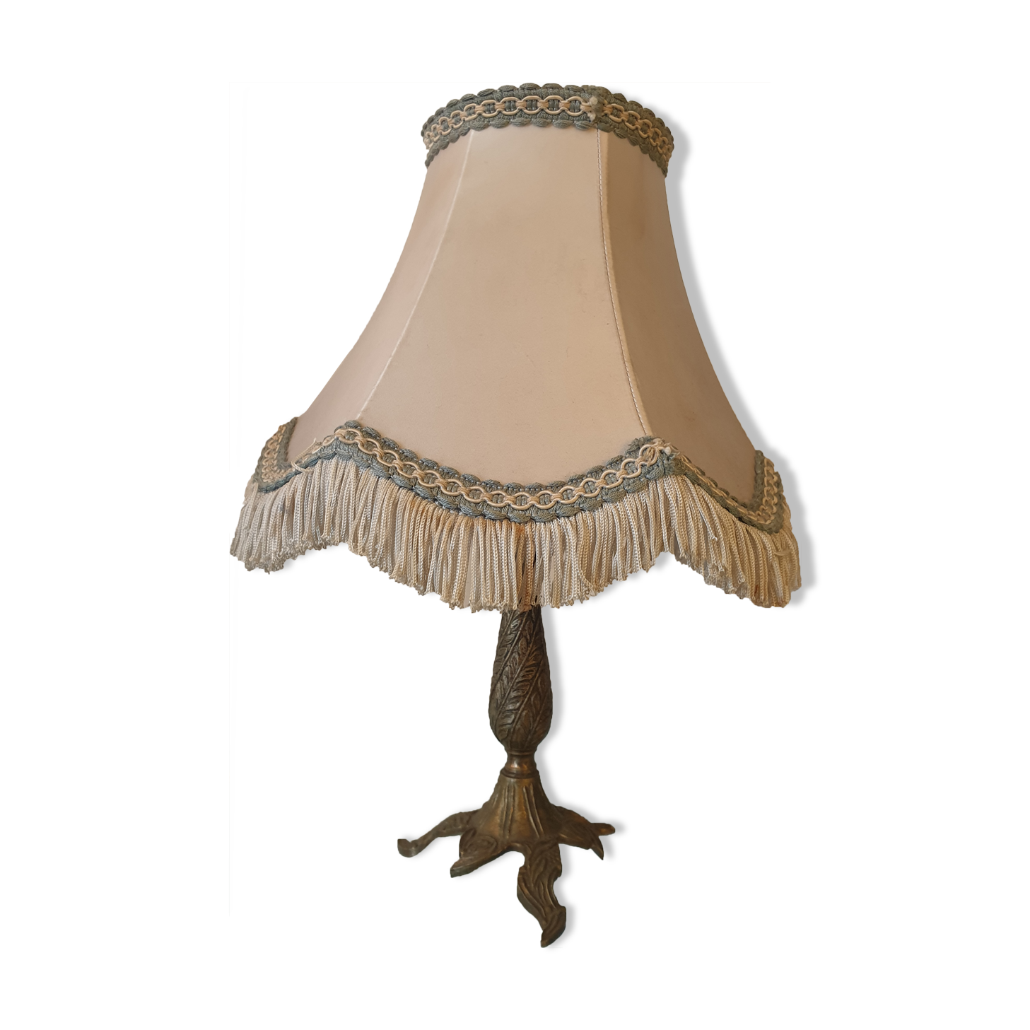 Old gilded bronze lamp