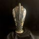 Henriot Quimper vase, signed HR, circa 1904-1922, numbered 13, Bretons, flowers.