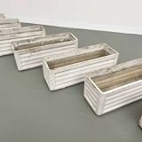 Set of 8 fiber cement planters