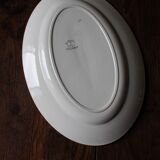 Oval dish Fécamp Badonviller 1900 blue red