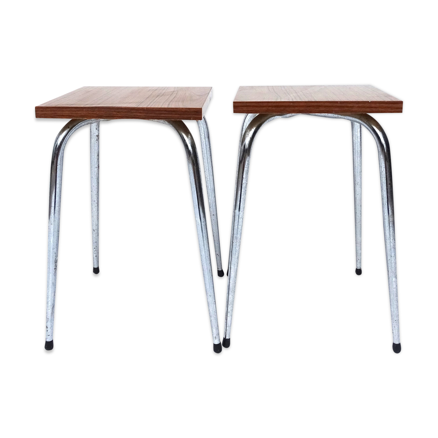 Lot 2 square stools