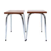Lot 2  tabourets carrés