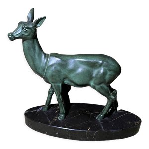Ancien régule art déco, biche