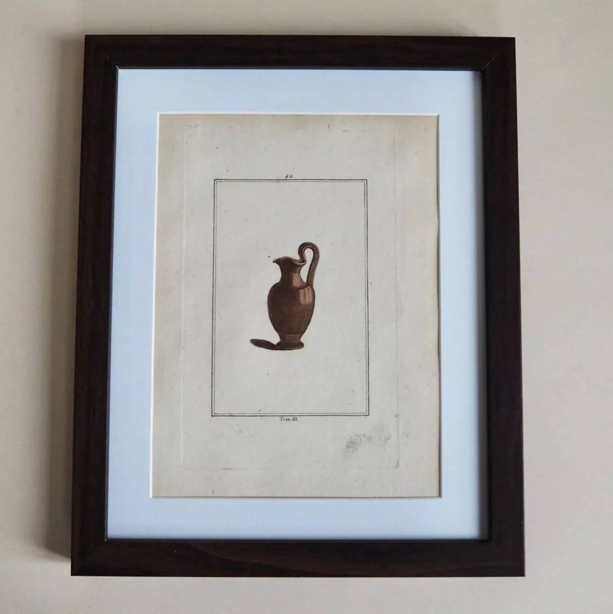 Triptyque de gravures poteries antiques anciennes