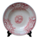 Hollow plate U et Cie Sarreguemines model Jardinière with pink flower decoration.