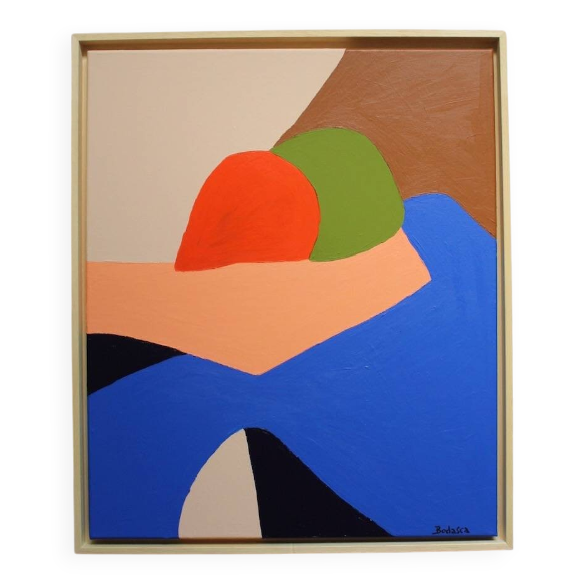 Figurative painting on stretched canvas "in your arms" by Bodasca