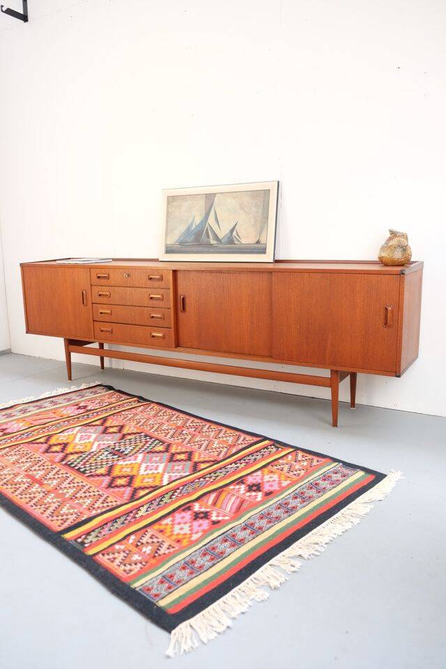Teak ring buffet in vintage retro style from the 60s-70s.