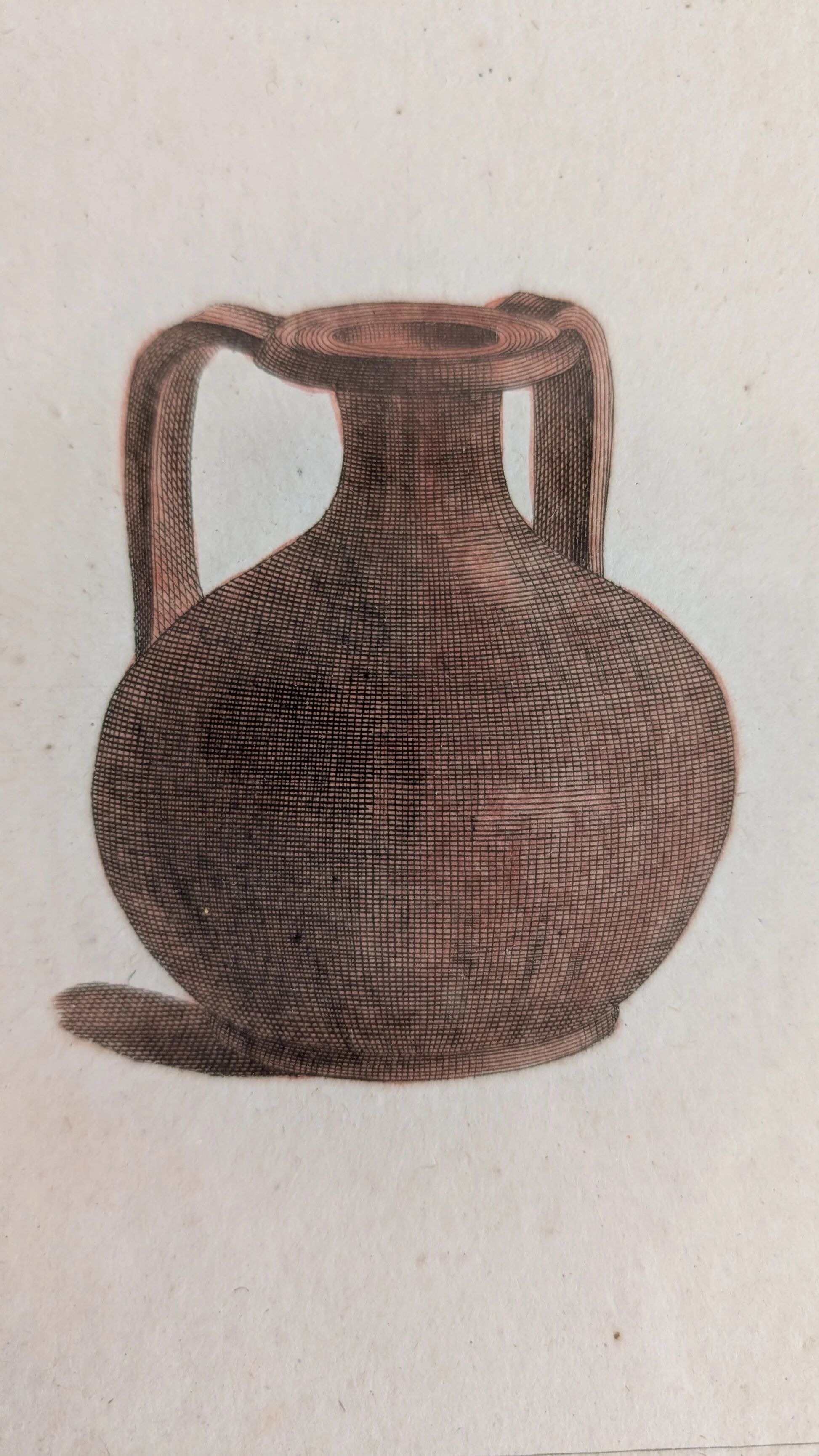 Ancient antique pottery engraving