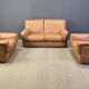 Vintage sofa set by Durlet, 1980s