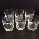 Set of 6 Sèvre crystal whiskey glasses