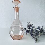 Pink glass decanter