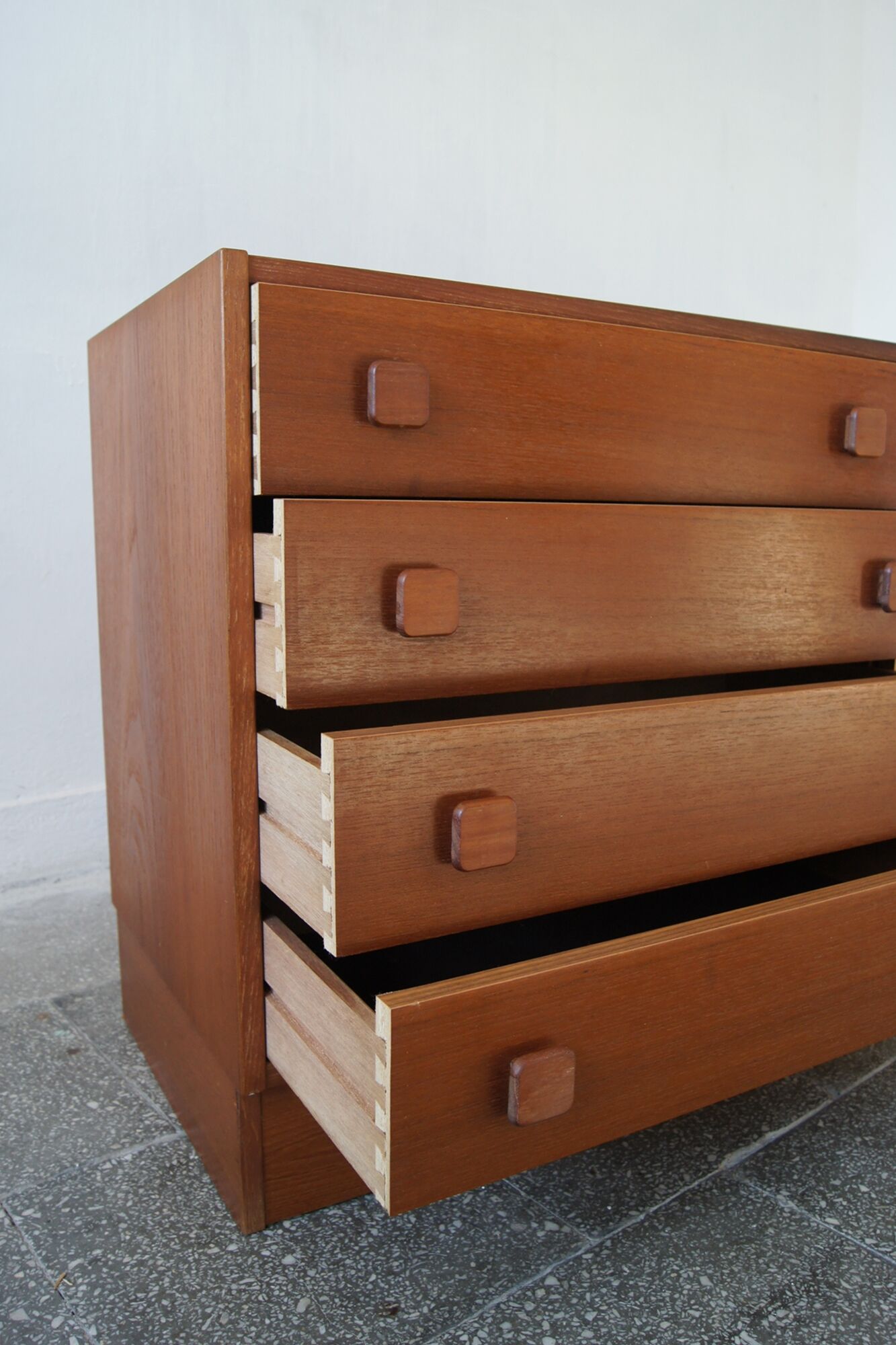 Danish teak chest of drawers from Domino Møbler, 1960s