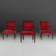 Empire‑Style Armchairs in Wood and Red Velvet, Belgium ca. 195