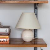 White crackled ceramic lamp base, 1930s