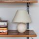 White crackled ceramic lamp base, 1930s