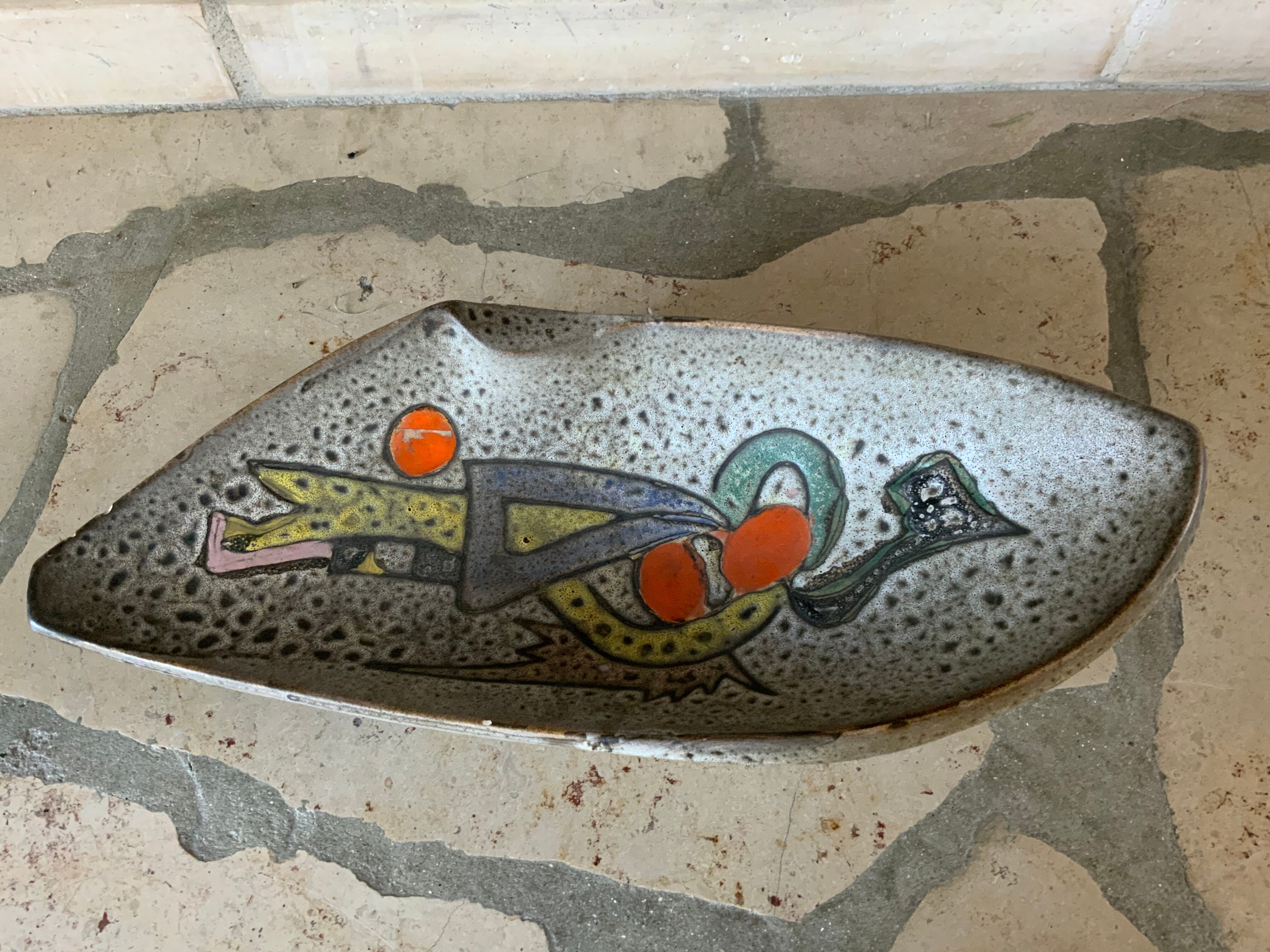 1950s enamelled earthenware cut