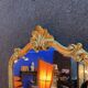 Golden wood mirror