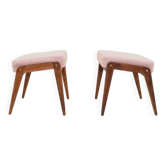 Vintage tabouret rosé bouclé modern design set of 2