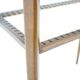 1960s Mid-Century Czech Oak Side Table with Woven Magazine Shelf
