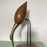 Heron brass and scandinavian teak 1960