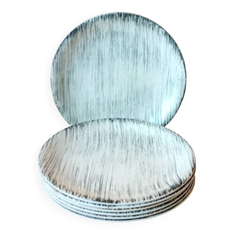 Seven flat plates from Salins, Bazas model