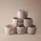 Lot de 6 ronds de serviette en marbre gris
