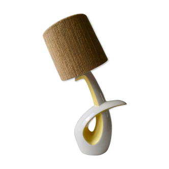 Lampe forme libre en céramique bicolore, Ceramidi, années 60