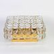 large flush-mounted chandelier in faceted crystal by Kinkeldey, Germany