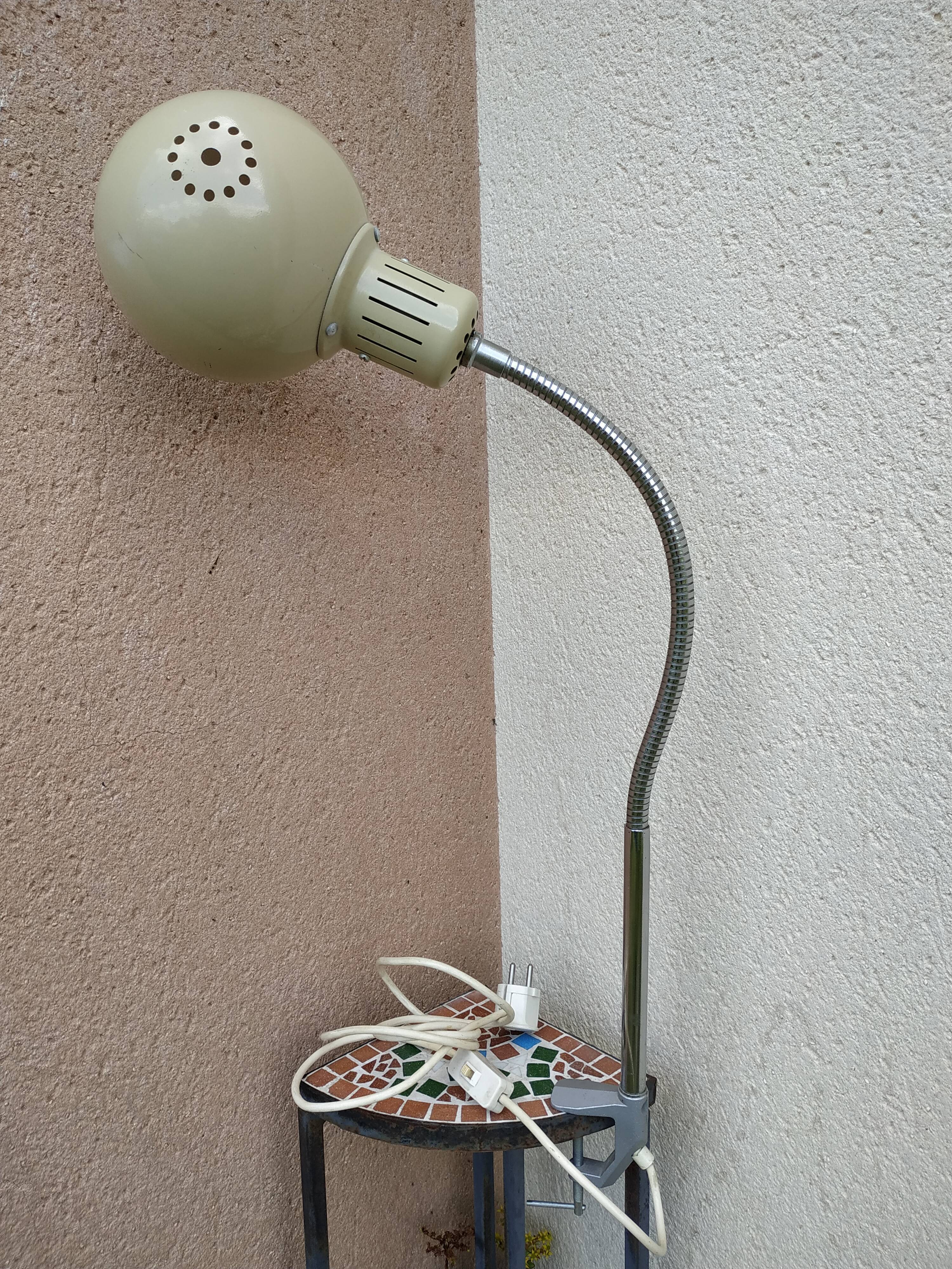 Vintage seventies hose workshop lamp