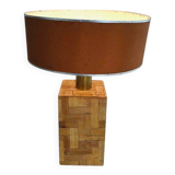 Straw marquetry lamp