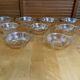 Series 9 Antique Bowls Moulded Glass Amber Iridescent Vintage #E077