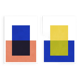 2 impressions d'art géométriques