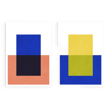 2 impressions d'art géométriques