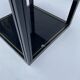 1970s Pierre Vandel Two Tiered Black Glass Side Lamp Table Hollywood Regenc