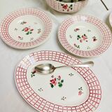 Plat ovale Digoin Rosa