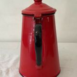 Vintage 1950 red enamelled sheet metal