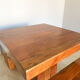 Set dining table plus 2 benches in solid teak wood, Italy 1970s